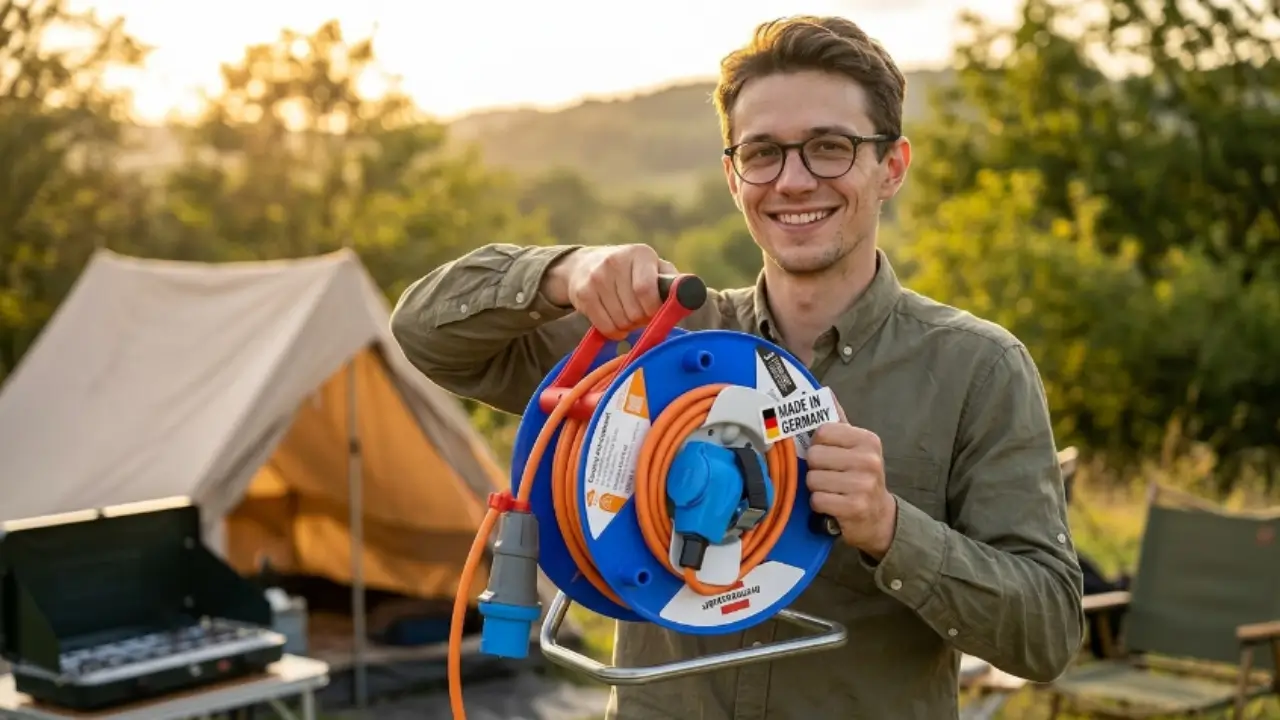 Brennenstuhl Camping Kabeltrommel 25 m orange