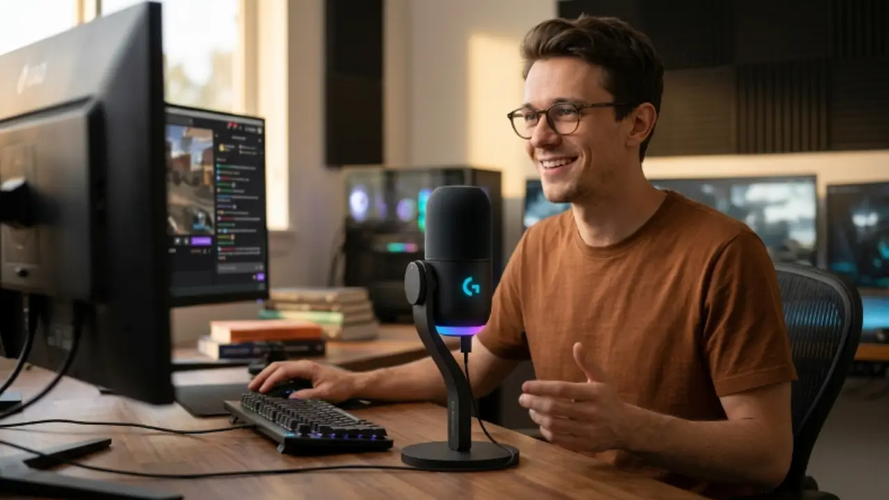 Logitech G Yeti GX dynamisches RGB Gaming Mikrofon