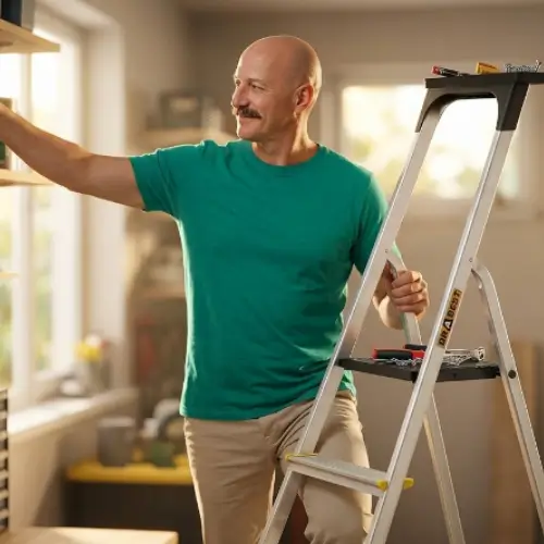 Aluminium Step Ladder 6 Tread Trade & DIY
