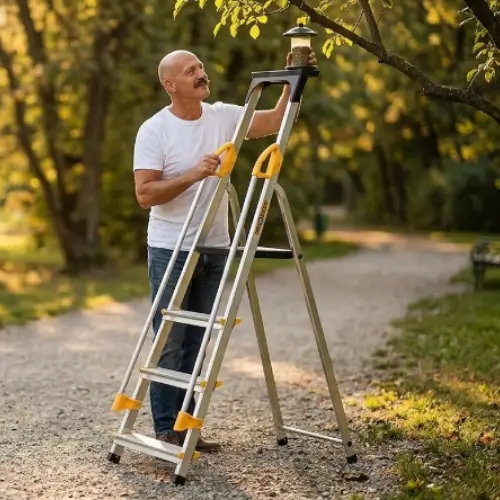 DRABEST Pro Series Aluminium Folding Step 4 Steps