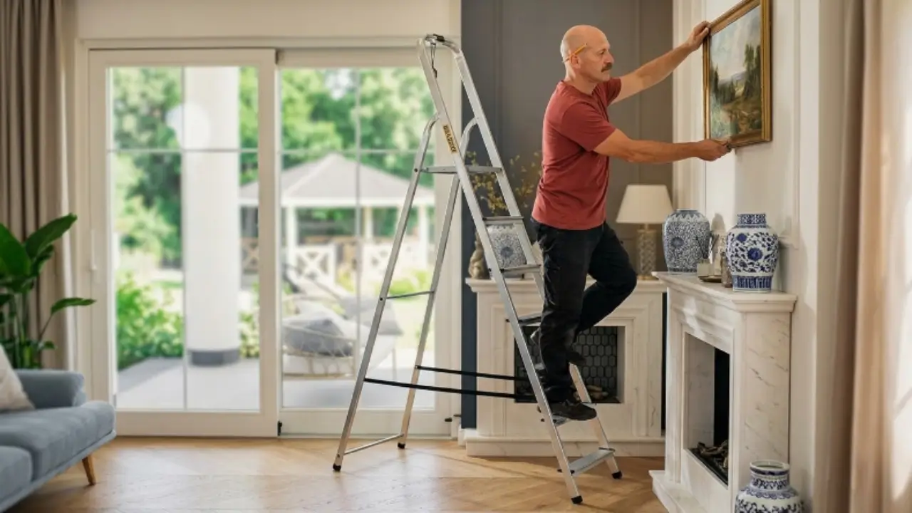 DRABEST Stepladder, 8 Steps