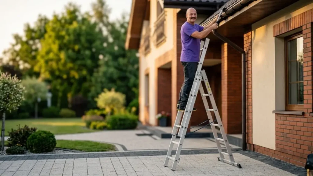 DRABEST Home Aluminium ladder 3x6 rungs