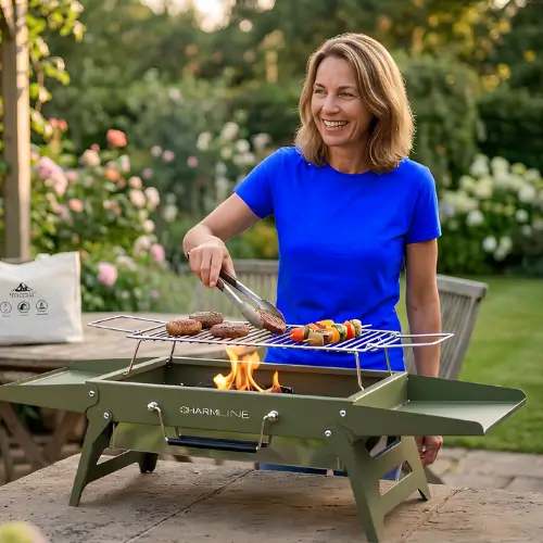 Charmline Tragbarer Holzkohlegrill Klappbar