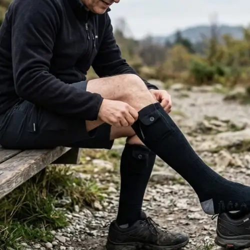 Hlaohswer beheizte Socken
