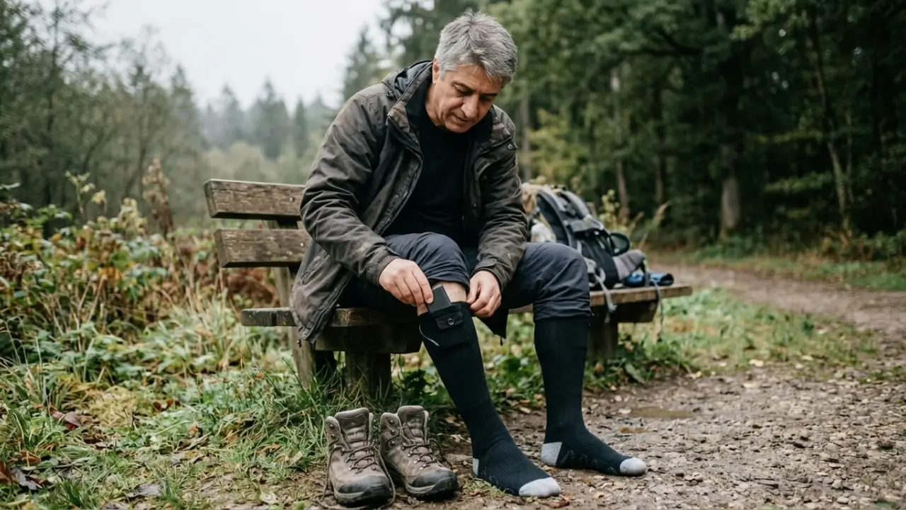 Hlaohswer beheizte Socken