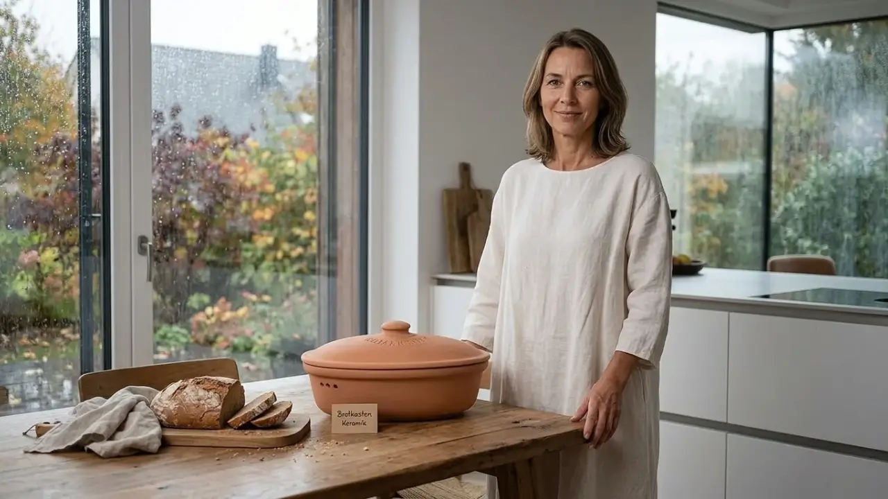 Römertopf Brottopf Keramik Oval